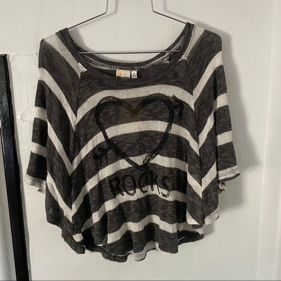 Gray & White Striped Top - Picture 1 of 3